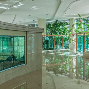 Холл в санатории Заря в городе Кисловодске - фотография