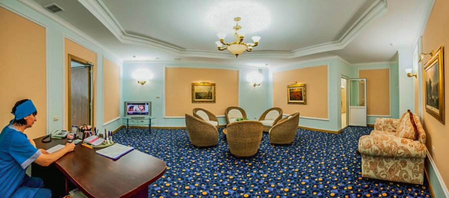 Холл сауны в санатории Заря в городе Кисловодске - фотография