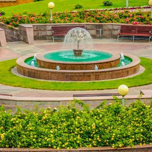 Фонтан в санатории Заря в городе Кисловодске - фотография